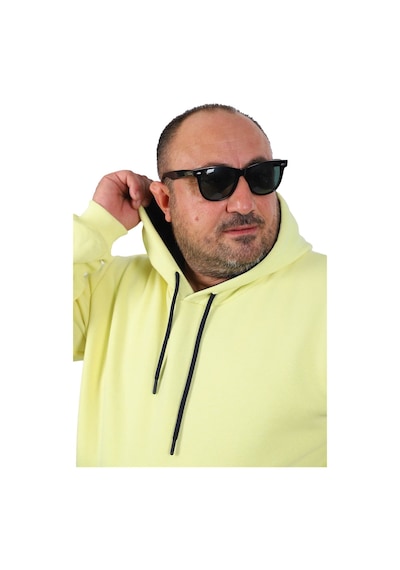 Moc Grande Mocgrande Büyük Beden Erkek Basic Sweat Kapüşonlu 11700 Sarı