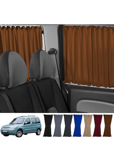 Pandami Citroen Berlingo 1.nesil 1996-2009 Uyumlu Taba Raylı Oto Perde Takımı
