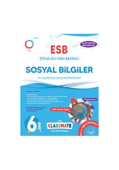 6. Sınıf Classmate Sosyal Bilgiler Etkinlikli Soru Bankası / / 9786259545042