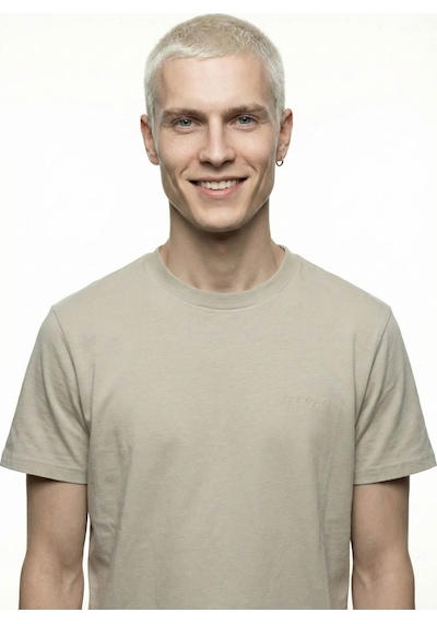 Regular Fit Taş Erkek T-shirt Lf2042953 Bej