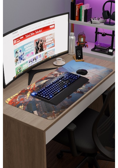 Chiori Genshin Impact Anime Gacha V5 - 90x40 Xxl Gaming Mouse Pad Fare Altlığı