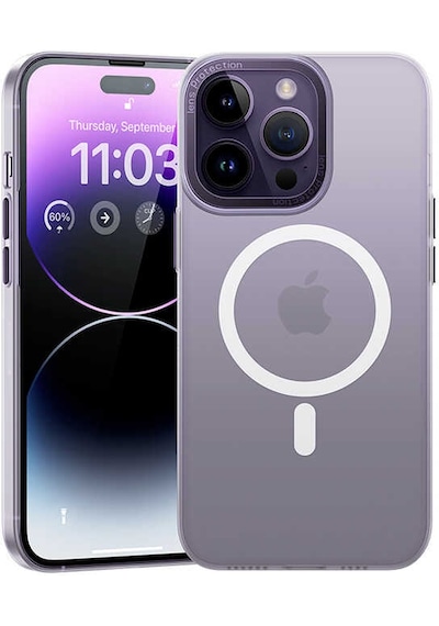 Benks Apple Uyumlu iPhone 14 Pro Kılıf Sararmayan Wireless Şarj Destekli Benks Magnetik Haze Kapak ZORE-273707