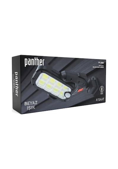 Panther Pt-2994 Usb Şarjlı Solar Led Duvar Lambası - Hareket Sensörlü Bahçe Aydınlatması