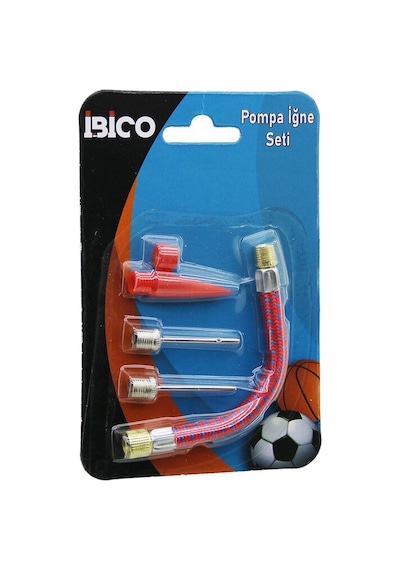 İbico İ18-031 Pompa İğnesi Ve Hortum Seti - 4 Parça Top Ve Bisiklet Lastiği Şişirme- 25'li Paket