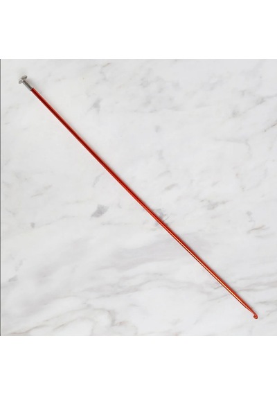 Abarta 3,5mm Renkli Metal Gagalı Örgü Şiş Tunus Tığ 25cm-kırmızı 1 Adet