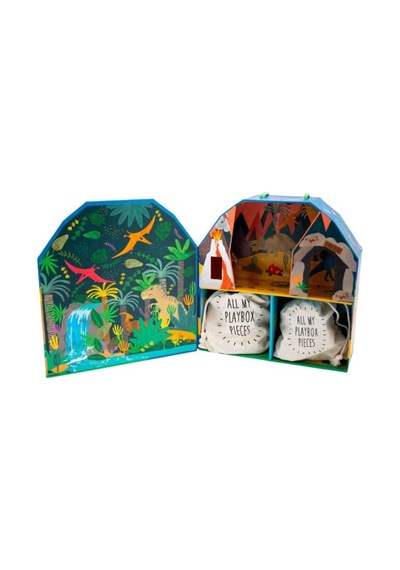 Floss & Rock Ahşap Figürlü Oyun Kutuları Dino 45p6472