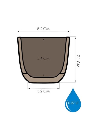 Omnipazar Krs-381 Dekoratif Plastik Mercan Kare Saksı 0.27 Litre No 1 69584754