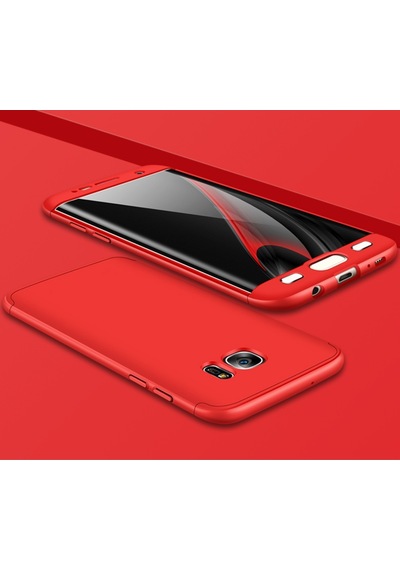 Galaxy S7 Edge Kilif Kamera Korumali 360 Tam Koruma Ays 253624915 - Renk Seçimi / Siyah+Kirmizi