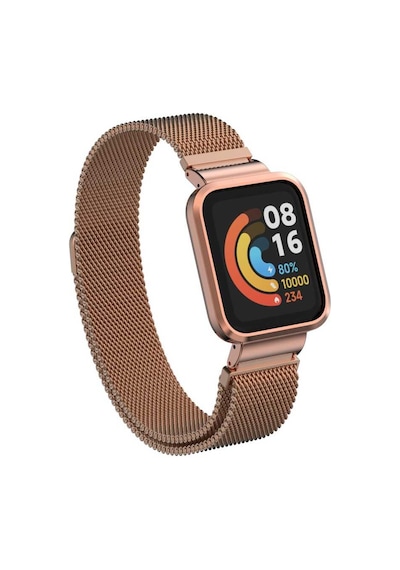 Zore Xiaomi Redmi Watch Mi Watch Lite Uyumlu Krd-58 Metal Kordon-rose Gold