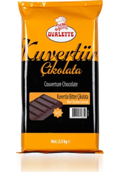 Katsan Ovalette Kuvertür Bitter Çikolata 2500 G