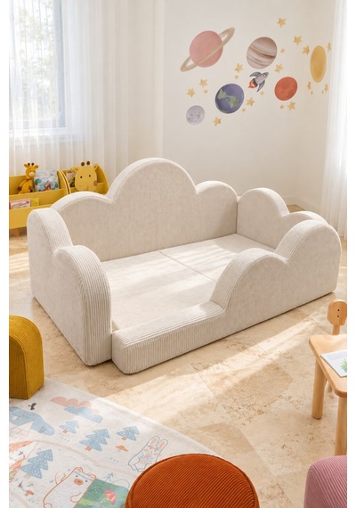 Funbed Junior Bulut Tasarımlı Çocuk Yatağı, Karyola Ve Oyun Matı Seti Krem - 938609351 Funbed Junior Bulut Tasarımlı Çocuk Yatağı, Karyola Ve Oyun Matı Seti Krem - 938609351