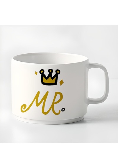 Duble Türk Kahvesi Fincanı & Espresso Mr Kupa 180 Ml Beyaz