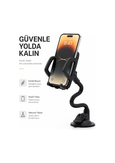 Vantuzlu Telefon Tutucu T40 Çok Renkli