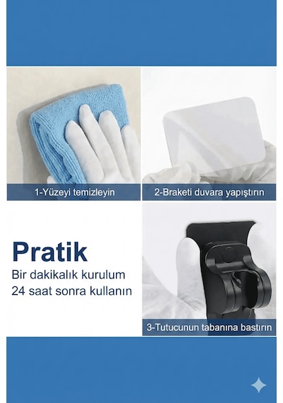 Yapışkanlı Duş Başlığı Tutucu , Ayarlanabilir Su Geçirmez Yapışkanlı Mafsal Chrome Tepe Duş Sistemleri Krom