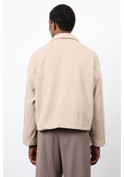 Antioch Regular Fit Dokulu Erkek Mont Bej