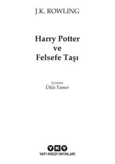 Yapı Kredi Yayınları Harry Potter Ve Felsefe Taşı - J. K.