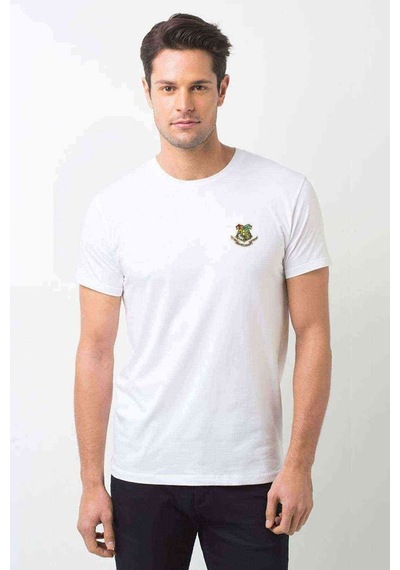 Hp Crest 8 Baskılı Beyaz Erkek Tshirt