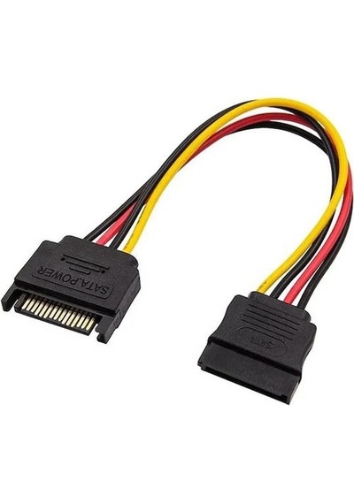 Sata Power Uzatma Kablosu Dişi Erkek Sata Power Kablo Erkek Dişi Sata Uzatma Kablosu 20 Cm