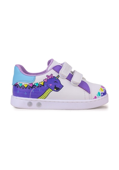 Kiko Kids Mermaid Cırtlı Işıklı Kız Bebek Spor Ayakkabı Mor
