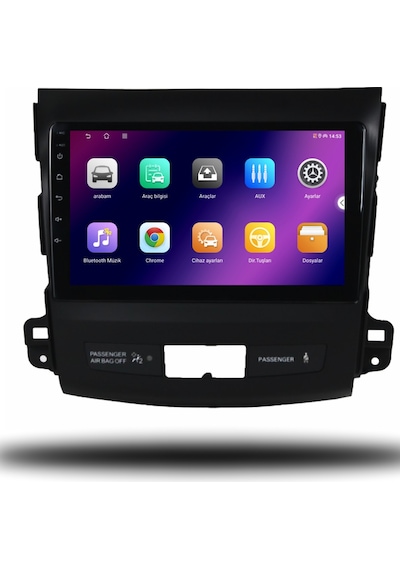 Caros Mitsubishi Outlander 2008-2012 Uyumlu Android Multimedya 6gb Ram 64gb Hafıza 9"