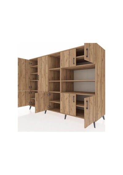 Kronos Dolap 14 Raflı 9 Kapaklı 220x59x163 Çam-çam Çam-çam Kronos Dolap 14 Raflı 9 Kapaklı 220x59x163 Çam-çam Çam-çam