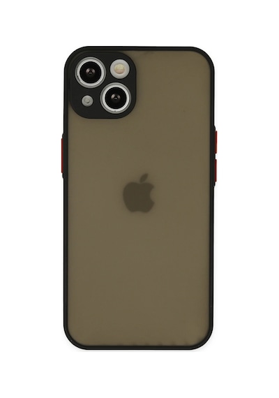 Newface - 652 - Apple iPhone Uyumlu 15 Kılıf Montreal Silikon Kapak - Ece-umay - - Siyah