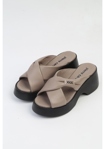 Pierre Cardin Pc-7196- 3968 Vizon-kadın Platform Terlik Vizon