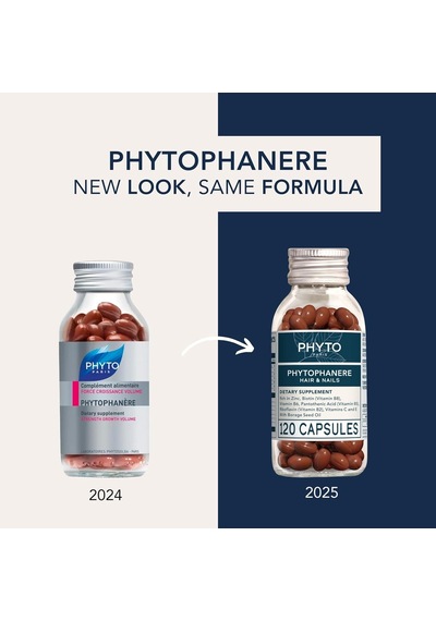 Phyto Phytophanère%100 Doğal Saç Dökülmesi İnceltici Diyet Takviyesi, 2 Aylık Tedarik 120 Adet 1'li Paket