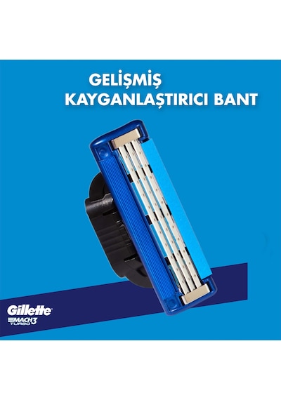 Gillette Mach3 Turbo Yedek Tıraş Bıçağı 12'li
