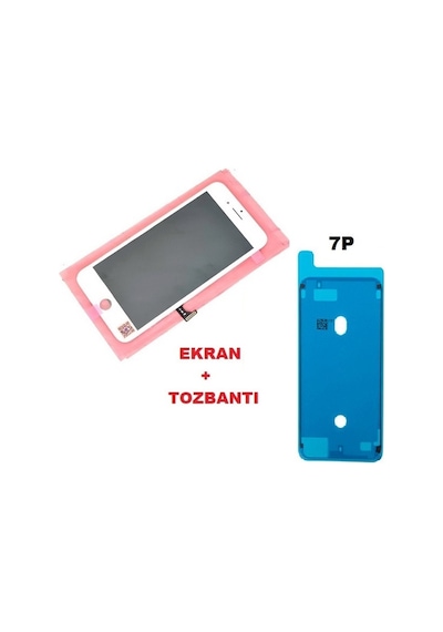 Tkgz Apple Uyumlu iPhone 7 Plus Lcd Ekran Dokunmatik +tozbantı Lw Marka Beyaz