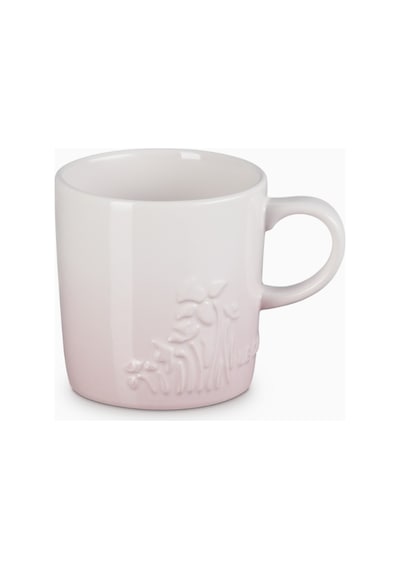 Le Creuset Jardin Çiçek Desenli Seramik Kupa Shell Pink