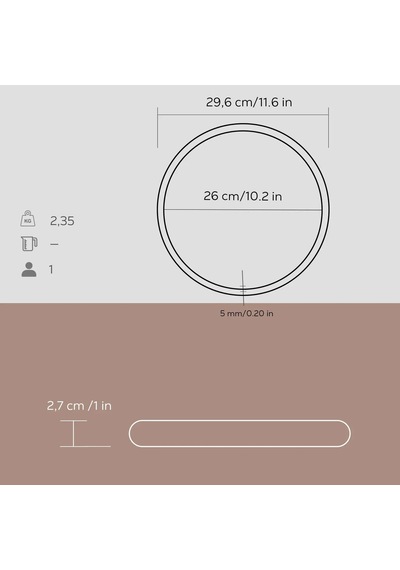 Lava Sıcak Servis Plaka Yuvarlak Ahşap Stand 26 Cm Diğer
