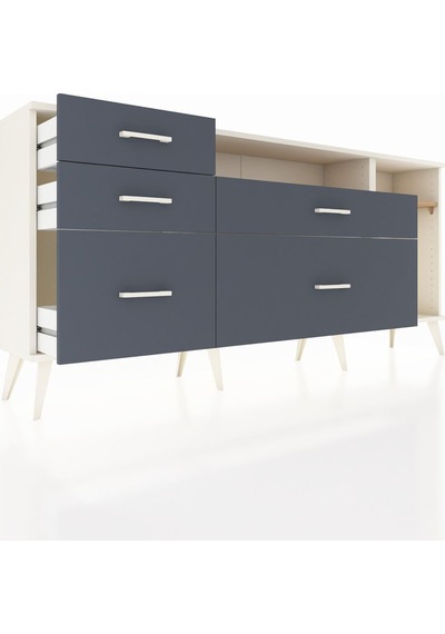 Arges Konsol 2 Raflı 5 Çekmeceli 176x30x83 Aytaşı-çam/antrasit Çam/antrasit Arges Konsol 2 Raflı 5 Çekmeceli 176x30x83 Aytaşı-çam/antrasit Çam/antrasit