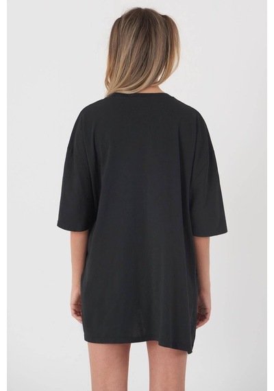 Blackjack Giyim Blackjackgiyim Baskılı Tshirt Newyork Siyah