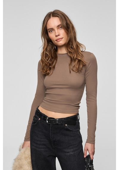 Grımelange Grıgros Kadın Esnek Kumaşlı Vücuda Oturan Slim Fit Uzun Kollu Vizon T-shirt Vizon Grımelange Grıgros Kadın Esnek Kumaşlı Vücuda Oturan Slim Fit Uzun Kollu Vizon T-shirt Vizon