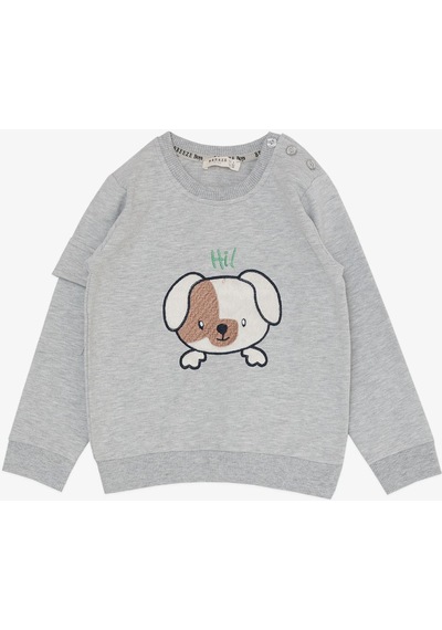 Breeze Erkek Çocuk Eşofman Takım Sevimli Köpekçik Nakışlı Kolu Cepli 1 - 4 Yaş Gri Melanj- Gri Melanj Breeze Erkek Çocuk Eşofman Takım Sevimli Köpekçik Nakışlı Kolu Cepli 1 - 4 Yaş Gri Melanj- Gri Melanj