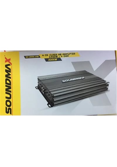 Soundmax Sx-2000.4Ab 4Kanallı 3000 Watt Anfi Oto Anfi
