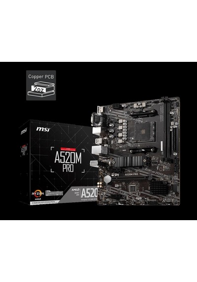 Msı A520m Pro Ddr4 4600/1866mhz M.2 Matx Am4-63094