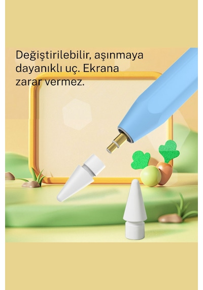 Fuchsia Apple Uyumlu iPad Çocuk Boy Eğime Duyarlı Ve Avuç İçi Reddetmeli Aktif Dokunmatik Tablet Kalemi Pembe