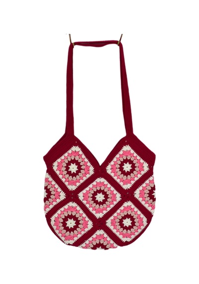 El Örgüsü Motif Desenli İçi Astarlı Omuz Çanta Bgl-st04724 Mürdüm