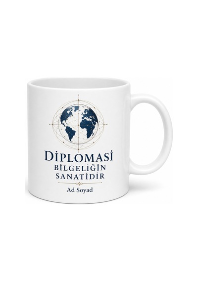 Siyaset Bilimci Seçim Analizi Diplomasi Uluslararası İlişkiler Kupa Bardak Hediye Beyaz / Çok Renkli