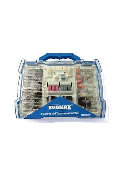 Evomax Mini Taşlama Aksesuar Seti 145 Parça