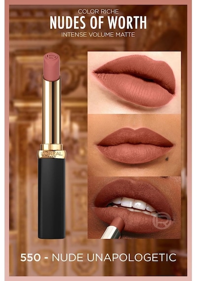 Color Riche Intense Volume Matte Ruj - 550 Nude Unapologetic Çok Renkli