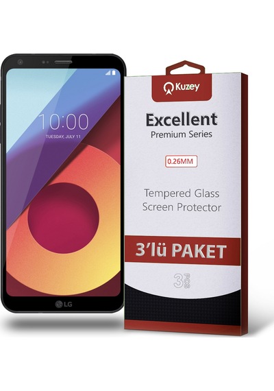 LG Q6 ile Uyumlu Kırılmaz Cam Ekran Koruyucu Ekonomik 3'lü Paket
