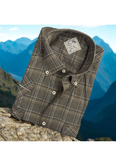 Linen Keten Klasik Kısa Kollu Vizon Gömlek Regular Kalıp -10020 Vizon Linen Keten Klasik Kısa Kollu Vizon Gömlek Regular Kalıp -10020 Vizon