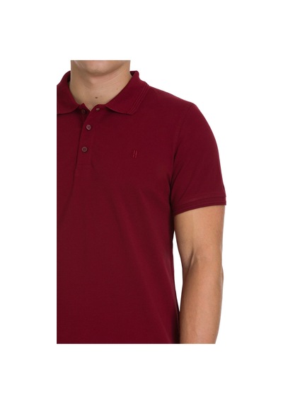Hatemoğlu Bordo Regular Fit 100% Pamuk Polo Yaka Tişört