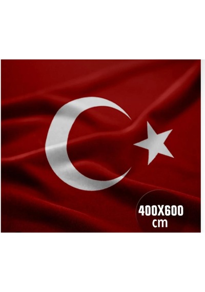 400 X 600 Cm 4 X 6 Metre Türk Bayrağı Kurumsal Cephe Kullanımı İçin, Dış Mekâna Uygun 400 x 600 CM