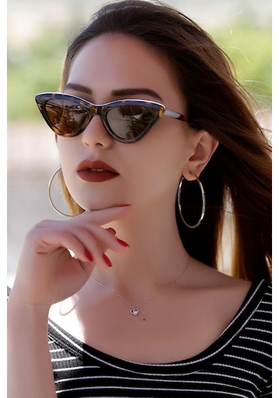 Daniel Klein Dk4274-3 Polarize Camlı Cat Eye Kadın Güneş Gözlüğü