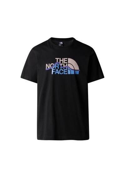 The North Face M S/s Mountain Line Tee Erkek T-shirt-28137-siyah Siyah