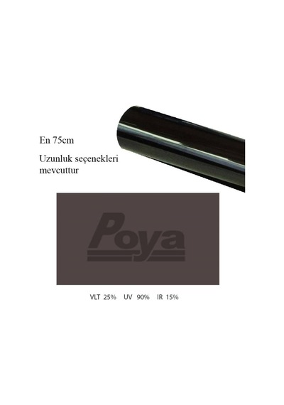 Siyah Cam Filmi 75Cm X 4M - Black %25